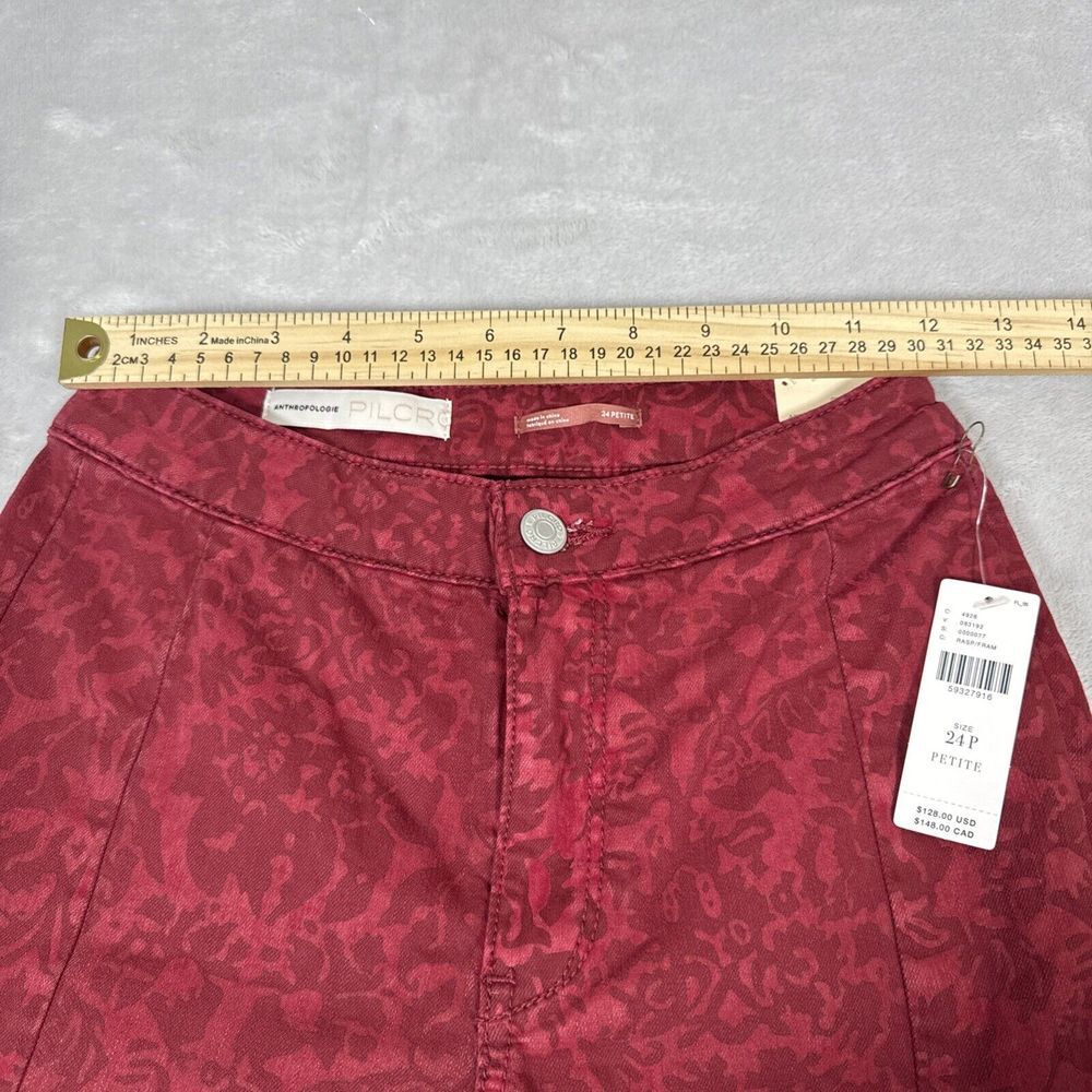 NWT $128 Anthropologie Pilcro High-Rise Denim Legging Women's Sz‎ 24P Raspberry - Picture 7 of 11